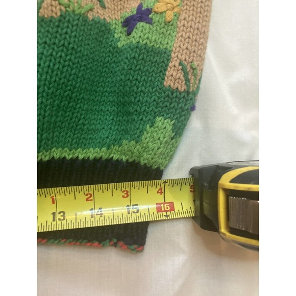 Vintage Early 90s IsKnitCute! Hand Knit Noah’s Ark Sweater. Size 2 = Large - Picture 11 of 12